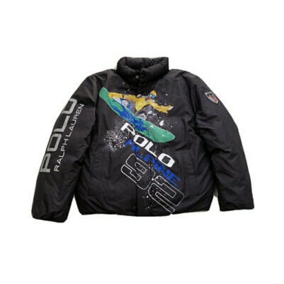NWT Polo Ralph Lauren Alpine Ski 92 Snow Beach Puffer Jacket Black